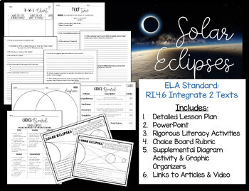 Preview of 2024 SOLAR ECLIPSE: Integrate Information from Two Texts 4.RI.6