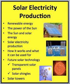 Preview of Solar Electricity Production - An Introduction to Solar Power! - Lesson