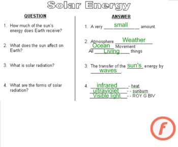 Preview of Solar Energy Notes