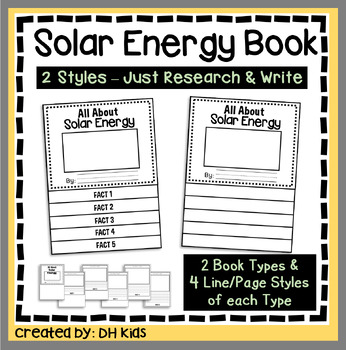 Preview of Solar Energy Report, Science Research Project, Solar Powered, Sun