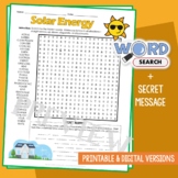 Sun, Solar Energy Word Search Puzzle Vocabulary Activity T