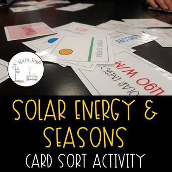 Preview of Solar Energy and Seasons--Card Sort Activity