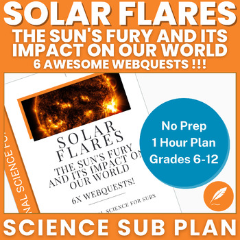 Preview of Solar Flares: EM Solar Radiation Cosmic Ray Chaos! (NO PREP sub) 6x WebQuests