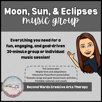 Preview of Moon, Sun, and Eclipses | Music Therapy, Special Education, STEAM, Space, SEL