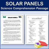 Solar Panels - Science Comprehension Passage & Activity - 