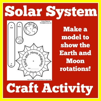 Preview of SOLAR SYSTEM Worksheet Craft Activity | 1st 2nd 3rd 4th 5th Grade Science Space