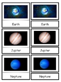 Solar System Montessori 3-part cards--Planets of the Solar