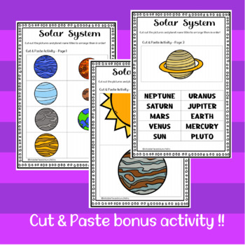 Solar System Flipbook Activity by Middle Years Munchkins | TPT