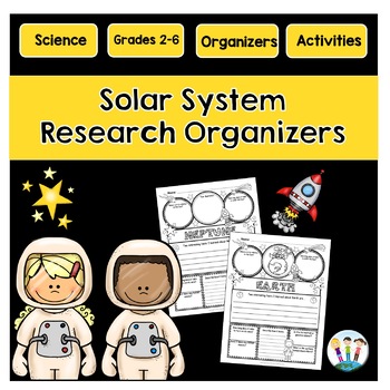Preview of Solar System Project Research Template Graphic Organizers