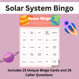Solar System Bingo Game | Space Unit Vocabulary Review