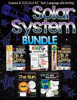 Preview of Solar System Bundle {mini Flip, on a String Interactives, Flip Books, Research}