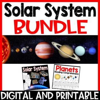 Preview of Solar System Bundle - PowerPoint, Reading Comprehension, Interactive Notebooks