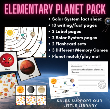 Preview of Solar System Bundle with Planet Identification, Writing, Coloring, and more