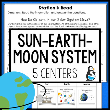 Preview of Solar System Science Centers | Sun Earth Moon System & Space Activities