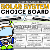 Planets of the Solar System Choice Board - Projects + Work