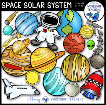 Preview of Solar System Clip Art | Space Science Images Color Black White