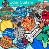 Solar System Clip Art for Science {Planets, Earth, Galaxie