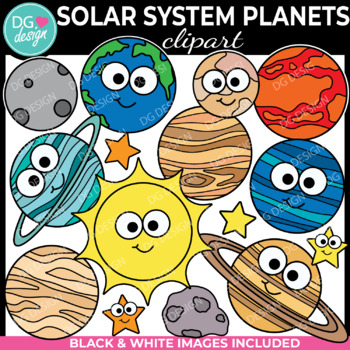 Preview of Solar System Clipart | Planets Clipart | Space Clipart | Galaxy Clip Art