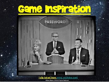 Solar System Codeword Game (Similar to Password)