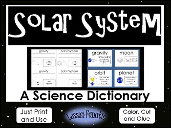 Preview of Solar System  Color, Cut, and Glue Dictionary