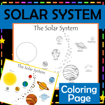 Solar System Coloring Page by Claro de Luna Teachers Pay