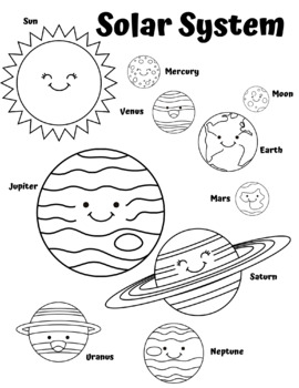 Preview of Solar System Coloring Page