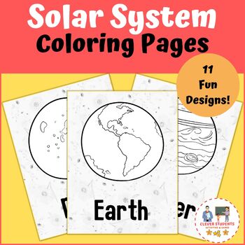 Preview of Solar System Coloring Pages | Autumn Fall Coloring Sheets