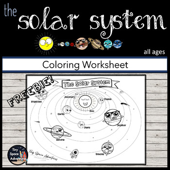 Preview of FREEBIE! Solar System Coloring Page
