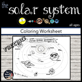 FREEBIE! Solar System Coloring Page