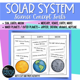 Solar System:  Science Concept Sorts