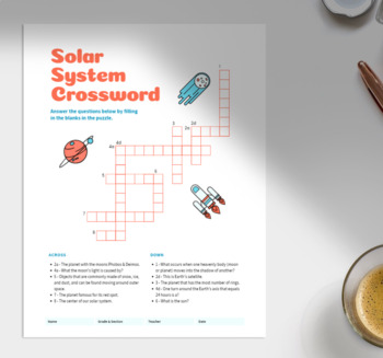 Solar System Crossword Puzzle by Hemlock Science Shop | TpT