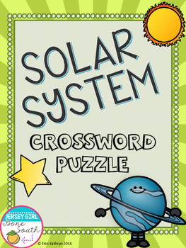 Solar System Crossword Puzzle Activity by Jersey Girl Gone South