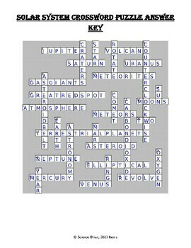 Astronomical Red Giant Crossword