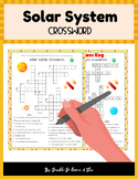 Solar System Crossword Puzzle|Vocabulary|1-2nd grade stude