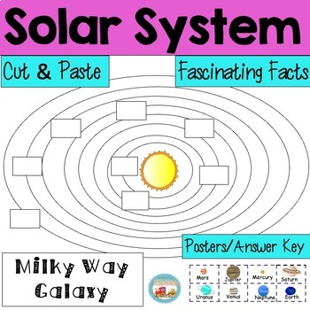 Preview of Solar System Cut and Paste, Fascinating Facts, Order, Size, Hands-On, Posters