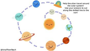 Preview of Solar System Cutting Practice Pre-K