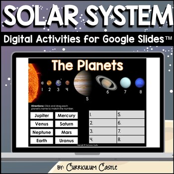 Preview of Solar System: Space Digital Activities for Google Slides™