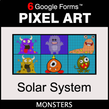 Preview of Solar System - Digital Science Pixel Art | Mystery Pictures |  Google Forms