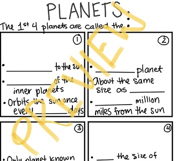 Preview of Solar System Doodle Bundle!