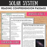 Solar System ELA Reading Comprehension Passage Multiple Ch