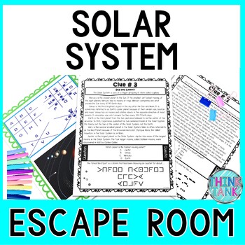 Preview of Solar System ESCAPE ROOM - Reading Comprehension - Earth Science