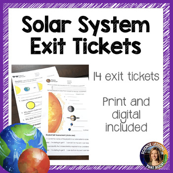 Preview of Solar System Exit Tickets