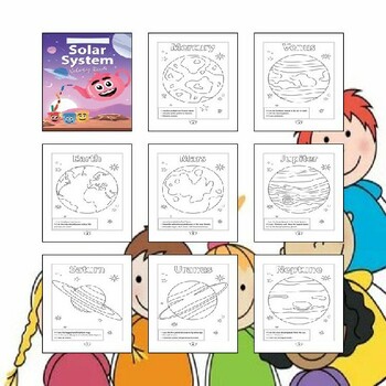 Preview of Solar System Exploration: Printable Coloring Activity Sheets for Toddlers & Kids