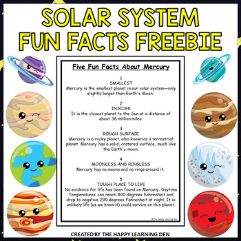 Preview of Solar System Facts FREE