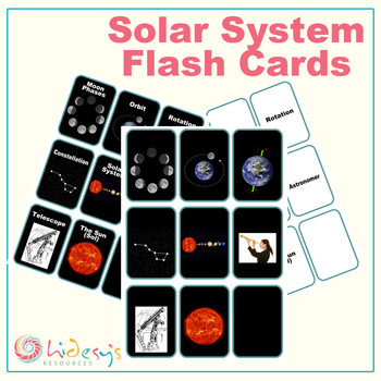 Solar System Flash Cards - Space Vocabulary Flash Cards by hidesy
