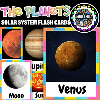 Preview of Solar System Flashcards/ Solar System and Planets Picture and Word Flash Cards