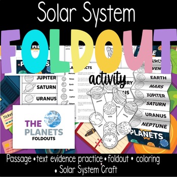 Preview of Solar System Fold Out Activity | Comprehension| Cut and Paste