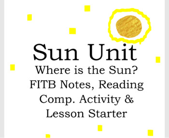 Preview of Solar System, Galaxy, Astronomers FITB Notes & Activity - Sun Unit