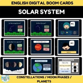 Preview of Solar System Growing Boom Card Bundle