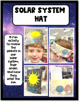 Preview of Solar System Hat (Fun Space-Themed Activity)